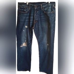 Abercrombie & Fitch Horton button Fly blue jeans sz 36x32